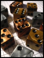 Dice : Dice - 6D Pipped - Mixed Chessex Olympic Dice Set - Gold Silver and Bronze